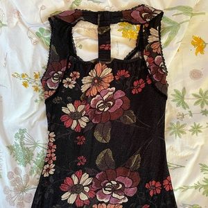 American Rag black top with floral pattern